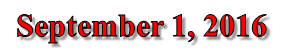 Text Box: September 1, 2016